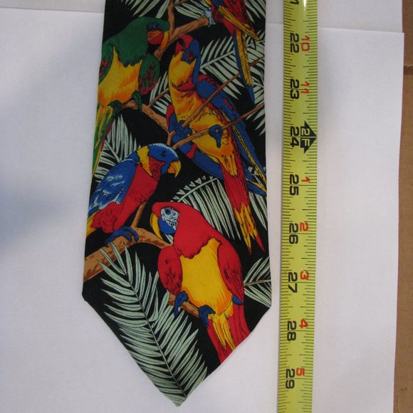 100% Silk Men's Tie Parrot themed by Rosetti 1E - Picture 4 of 7